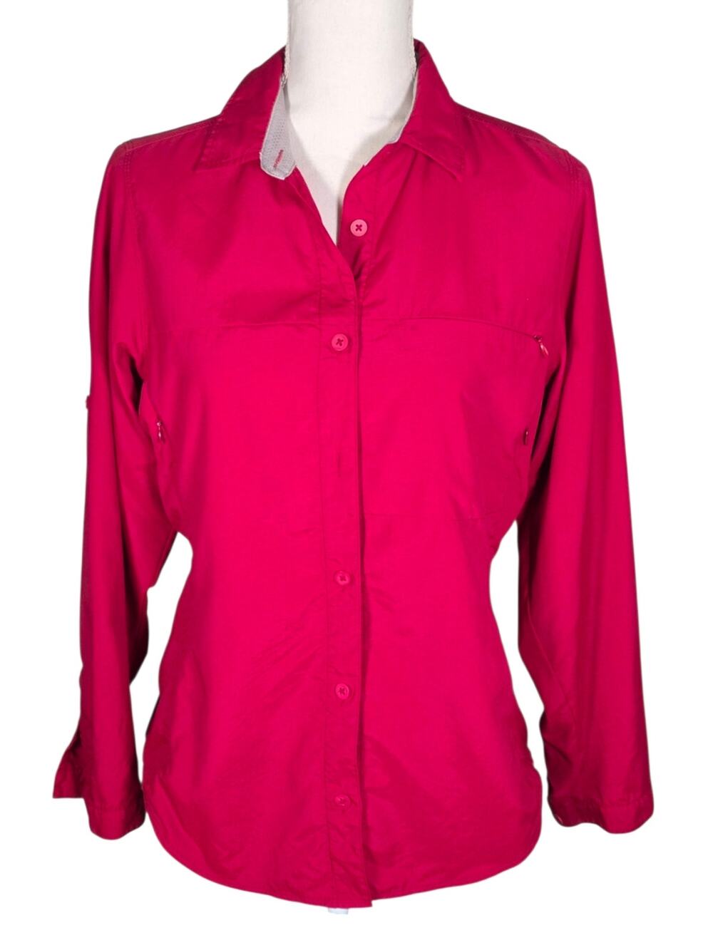 REI Red UPF 30+ Vented Hiking Shirt Women's Medium
